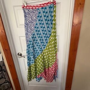 Ananda Design A-Line Skirt with Floral Patterns